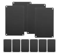 LIGHTAOTAO 20pcs Black Aluminium Name Plates Blank Metal Tags with 4 Holes, 10x5cm Rectangle Engraving Blanks for DIY Crafts and Office Organisation, 1mm Thickness