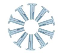 LIGHTAOTAO 20pcs Heavy Duty Iron Caster Stem Inserts Replacement Sleeves for Storage Rack and Equipment Maintenance, Effortless Installation Furniture Wheel Sleeves 3.00x2.00x2.00cm Silver
