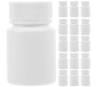 LIGHTAOTAO 20pcs Plastic Pill Bottle Empty 40g White Plastic Sample Bottle Leak-Proof Storage for Pharmaceutical Companies