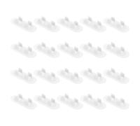 LIGHTAOTAO 20pcs Self-Adhesive Pipe Clamp 17-20mm Plastic Fixed Buckle for Drain and Outlet Pipes with Sturdy Secure Positioning, for Washing Machine Hose and Air Conditioning Installations