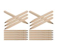 LIGHTAOTAO 20pcs Solid Wood Ball Point Ink Pen Printed Scale Square Carpenter Pens Retractable for Service Providers