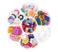 LIGHTAOTAO 220 Pcs Colorful Resin Buttons for DIY Crafts Assorted Mixed Color Craft Buttons Bulk for Sewing Knitting Crochet Handmade Ornaments and Fine Motor Skill Development