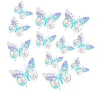 LIGHTAOTAO 24pcs Glitter Butterflies Wall Stickers 3D Effect Finely Processed Paper Butterfly Wall Decals for Crafts and Weddings Decorations for Home and Event