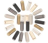 LIGHTAOTAO 24pcs Metal Cord End Caps with Shoelace Tips and Drawstring Locks for Pants Waistbands, Medium Size, Multi-color Set Including Black, White, Bronze, Pearl Gloss, and Golden