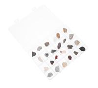 LIGHTAOTAO 24pcs Rock Kits Mineral Stone Specimen Set with Easy Storage Box Design, Resistant to Damage Natural Stone Collection for Geology Teaching and Geography Lessons
