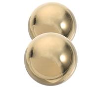 LIGHTAOTAO 2pcs Brass Baoding Balls for Hand Exercise and Meditation, Golden Mirror Finish Decorative Orbs with Fine Craftsmanship, Enhance Hand Strength and Reliability, for Home and Table