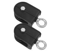 LIGHTAOTAO 2pcs Cable Pulley Block with 60mm Diameter, Easy Installation and Smooth Operation, Made of Abs and Galvanized Steel, for Workout Routine and DIY Fitness Pulley Systems, Load