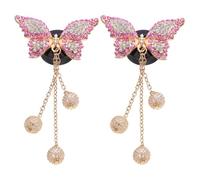 LIGHTAOTAO 2pcs Car Air Vent Clips Butterfly Shape Car Accessories Air Freshener Diffuser Zinc Alloy Rhinestone Material Easy to Use and Maintain for Interior