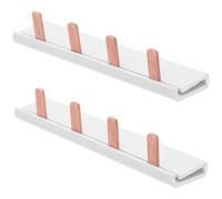 LIGHTAOTAO 2pcs Circuit Breaker Bus Bar 63a 4-way Terminal Block with Copper and Pvc Construction for Control Panels and Office Use, Space-saving Design with Precision Engineering