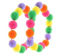 LIGHTAOTAO 2Pcs Colorful Pet Cat Collars with Plush Ball Design Delicate Kitten Collar for Daily Wear Festive Events and Parties Soft Comfy for Cats