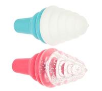 LIGHTAOTAO 2pcs Dog Toy Ice Cream Shape Vocalizing Water Floating Bite Resistant Pet Toys for Cooling and Chewing Puppies and Dogs Random Color