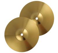 LIGHTAOTAO 2pcs Drum Set Cymbals Lightweight Splash Cymbals for Jazz Drums Portable Alloy Brass Practice Percussion Accessories