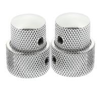 LIGHTAOTAO 2pcs Guitar Potentiometer Caps Silver Metal Volume Control Knobs with Aging and Impact Resistance for Electric Guitar Rotary Potentiometer