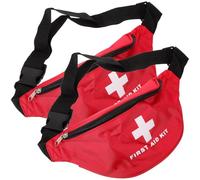 LIGHTAOTAO 2pcs Large Capacity Portable First Aid Bags with Zipper Closure, Nylon Medicine Waist Bags for Outdoor Activities and Work, Convenient Storage Travel Emergency Kits