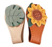 LIGHTAOTAO 2pcs Magnetic Bookmarks Sunflower Leaf Pattern Book Page Holder for Reading Learning Floral Book Marks Spring Bookmarks