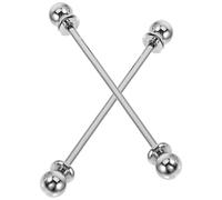 LIGHTAOTAO 2pcs Men's Silver Alloy Collar Pin for Shirt Collar and Suit Lightweight and Easy to Use Tie Pin Not Easy to Deform for Valentine's Day and Birthdays