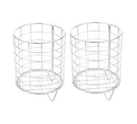 LIGHTAOTAO 2pcs Metal Rabbit Hay Feeder Silver Iron Frame Convenient Hay Dispenser for Guinea Pigs and Small Animals Cage Accessories