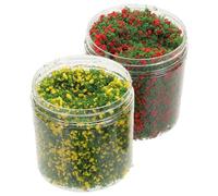 LIGHTAOTAO 2pcs Model Making Supplies Artificial Grass Dollhouse Flowers Plastic Tree Powder Assorted Color Easy Shaping Lifelike Texture for Architectural Models Random Color