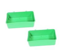 LIGHTAOTAO 2pcs Parrot Bathtub Bird Bath Basin Pet Shower Pot Hanging Bath Box for Budgerigar Cockatiel Finch and Pearl Bird Cage Accessory