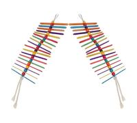 LIGHTAOTAO 2pcs Parrot Chew for Macaw and Conure Natural Wooden Shredding with Hooks to Reduce Anxiety and Boredom, Sturdy Bird Chewing for Cage Hanging