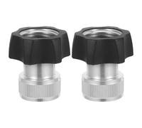 LIGHTAOTAO 2pcs Pressure Washer Adapter Kit with Built-in Filter 3/4 Inch Hose Connector for Garden Hose and Pressure Washer Aluminium Alloy and Abs Material Watertight Seal for Car Wash