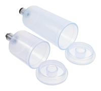 LIGHTAOTAO 2pcs Replacement Airbrush Paint Bottles 20ml and 40ml Plastic and Metal Containers Compatible with Most Siphon, Suction, or Bottom-feed Airbrushes for Cake Decoration and Makeup