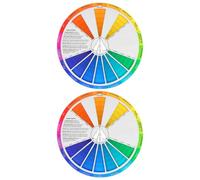 LIGHTAOTAO 2pcs Rotatable Color Wheel Paper Mixing Guide Accurate Representation of Colors, Compact Design for Painting and Makeup Blending, Creative Colour Learning Tool for Nail Artists