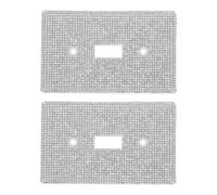 LIGHTAOTAO 2pcs Silver Rhinestone Light Switch Cover Plates, Decorative Sparkly Plastic Wall Plates, Sturdy and Fade-Resistant, for Kitchen, Bathroom, Office, and Living Room