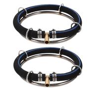 LIGHTAOTAO 2pcs Stainless Steel Aquarium Air Diffuser Rings, Efficient Oxygenation Bubble Diffuser for Fish Tank Aeration, Sturdy Air Pump Accessories for Indoor and Outdoor Use