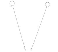 LIGHTAOTAO 2pcs Stainless Steel Loop Turner Hooks for Sewing Bias Tubing Long Crochet Knitting Accessories DIY Tool with Latch for Belts Straps Craft