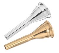 LIGHTAOTAO 2pcs Standard Size Mouthpiece Instrument Tool French Horn Sound Enhancer Gold French Horn Mouthpiece Accessory for Stage Oral