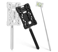 LIGHTAOTAO 2Pcs Telescopic Parking Card Holders Heavy Badge Grabber Stick for Vehicle Access Control, Plastic Id Card Extension Rods for Toll Booth and Parking Barrier Use, White and Black