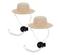 LIGHTAOTAO 2Pcs Wear Resistant Dog Hats Pet Accessories for Parties Weddings and Holidays Stylish Summer Farmer Hat for Cats and Dogs for Cosplay and Festivals