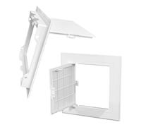LIGHTAOTAO 2pcs White PVC Drywall Access Panel Cover 150x150mm Sturdy and Fade-Resistant Maintenance Utility Wall Panel Cover for Household Renovation and Office Use