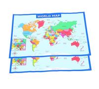 LIGHTAOTAO 2Pcs World Map Educational Posters for Engaging Geography Wall Art for Preschool Learning Classroom Decor and Bedroom Enhancement