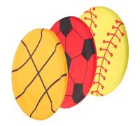LIGHTAOTAO 3 Pack Soft Fabric Flying Discs with Stable Flight Path, Machine Washable round Sport Discs for Outdoor Activity and Camping, for Dogs and Pets Beach Games