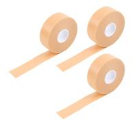 LIGHTAOTAO 3 Rolls Khaki Anti-Slip Heel Stickers for Shoes and Fingers, Wear-Resistant Pe Foam Protection Pads with Blister Prevention, Easy to Tear Tape for Shoe Heel Protection
