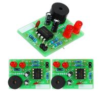 LIGHTAOTAO 3 Sets Soldering Practice Kit with Rf4 Board for Learning Electronics and Diy, Includes Necessary Components, Green Colour, for Hobbyists and Beginners in Welding and Circuit