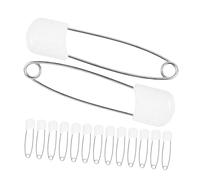 LIGHTAOTAO 30 Pcs Diaper Safety Pins Large Reliable White Zinc Alloy and Pp Material Safety Pins for Baby Diapers Parents Fasteners Convenient and Portable