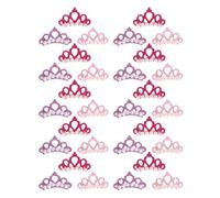 LIGHTAOTAO 30pcs Crown Shape Dog Hair Clips for Small Dogs and Kittens, Versatile and Comfortable Polyester and Plastic Pet Hair Accessories for Daily Walks and Party Dress