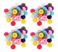 LIGHTAOTAO 350pcs Silicone Lentil Spacer Beads 12mm Assorted Colour Chunky Beads for Bracelet and Necklace Making, Gentle on Sensitive Skin, for Pens and Daily Wear Random Color Random Style