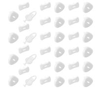 LIGHTAOTAO 36pcs White Plastic Plug Socket Covers with Tool-Free Installation, Rounded Outlet Safety Inserts to Reduce Risk of Electric Shocks for Bedrooms and Living Rooms