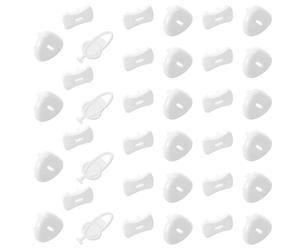 LIGHTAOTAO 36pcs White Plastic Plug Socket Covers with Tool-Free Installation, Rounded Outlet Safety Inserts to Reduce Risk of Electric Shocks for Bedrooms and Living Rooms