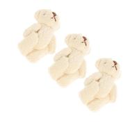 LIGHTAOTAO 3pcs Mini Bear Doll Clothes DIY Craft Pearl Velvet Jointed Bear Accessories for Cute Handmade Decorations and Collectible Tiny
