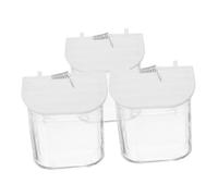 LIGHTAOTAO 3pcs Parrot Feeder Cage Birdcage Seed Catcher Quick Setup Bird Feeding Holder Parrot Food Plate Cage Hanging Feeder Cup