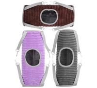 LIGHTAOTAO 3Pcs Small Animal Hanging Hammocks for Cage - Warm Cozy Guinea Pig, Hamster, Ferret Beds Hideout Tunnel - Soft Gray, Purple, Coffee Colors for Pet Bedding and Sleeping