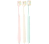 LIGHTAOTAO 3pcs Soft Bristle Toothbrush for Adults with Plastic Handle Gentle Cleaning Wide Thin Head Suitable for Home Use