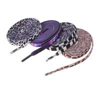 LIGHTAOTAO 4 Pairs Starry Sky Shoelaces Replacement Sneaker Laces Polyester 140cm Colourful Elastic for Sports Shoes Leopard Brown Cow Print Zebra Black White