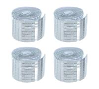 LIGHTAOTAO 4 Rolls Self Adhesive Mosaic Mirror Tiles Silver Fiberglass Small Mirror Tile Stickers for Art Projects and Ornaments with Lasting Beauty and Versatile Use