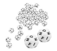 LIGHTAOTAO 40pcs 20-sided Acrylic English Letter Dice for Educational Alphabet Literacy Dice Game with 20 Faces, for Language Arts Learning and Spelling Activities at Home or School